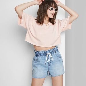 Wild Fable Denim Paperbag Shorts XXL